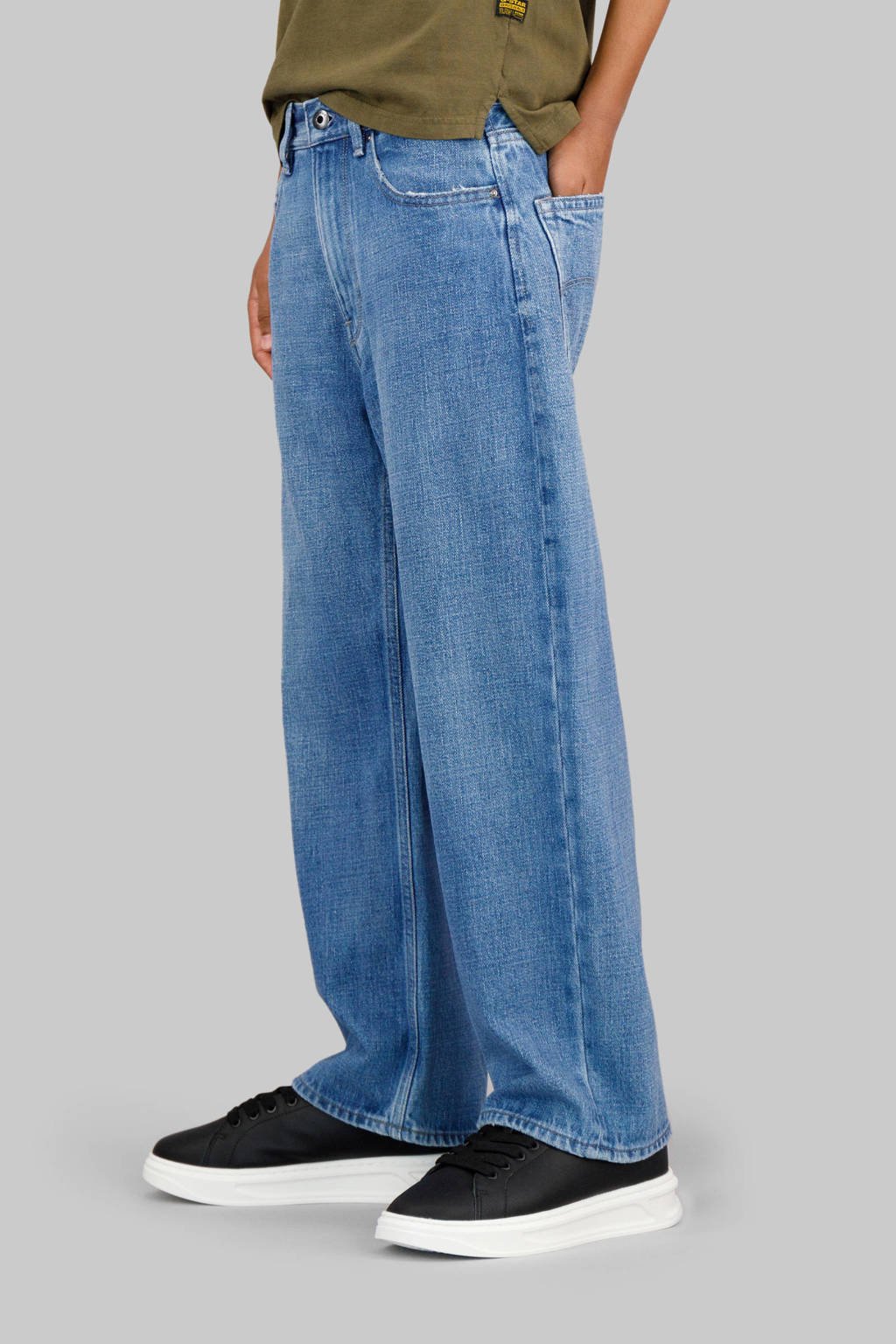 G-STAR high waist loose fit jeans light blue denim