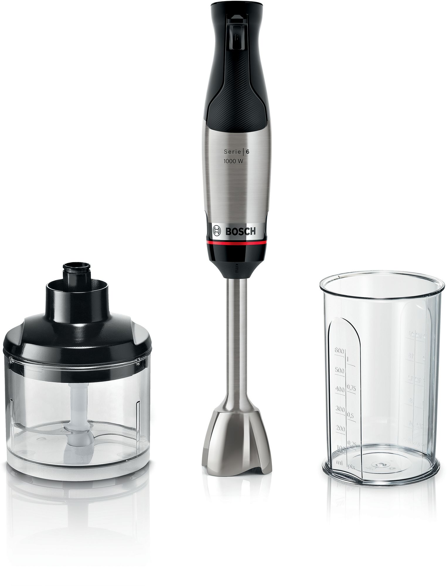 Batedeira manual ErgoMaster Série 6, 1000 W, aço inoxidável, MSM6M620
