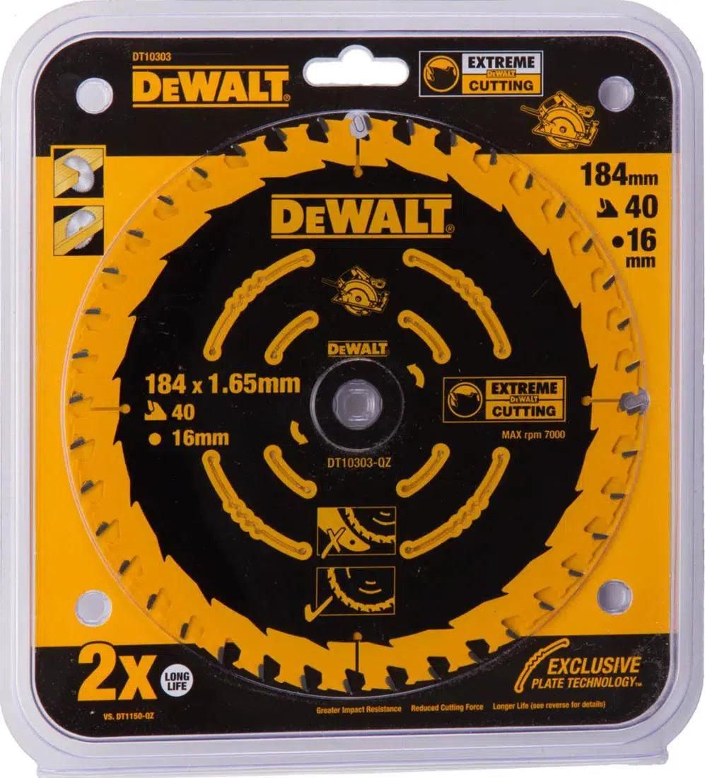 DeWALT Cirkelzaagblad voor Multimaterial | Extreme | Ø 184mm Asgat 16mm 40T - DT10303-QZ