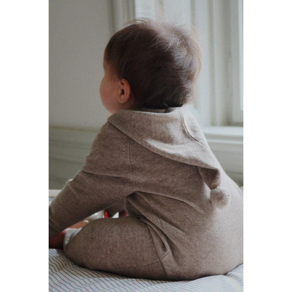 Køb Konges Sløjd Light Brown Mattou Strik Onesie