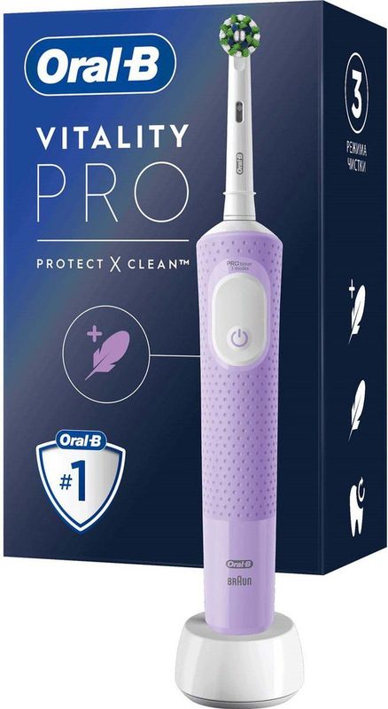 Oral-B Vitality Pro Protect X Clean - Elektrische Tandenborstel - Lilac Mist