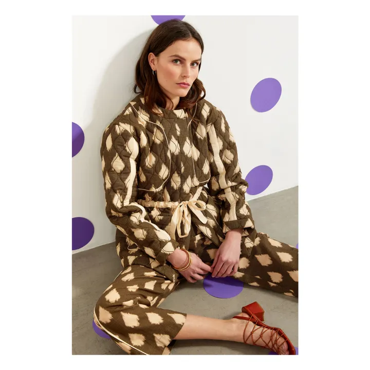 Maria de la Orden Veste Izzy Ikat | Vert kaki