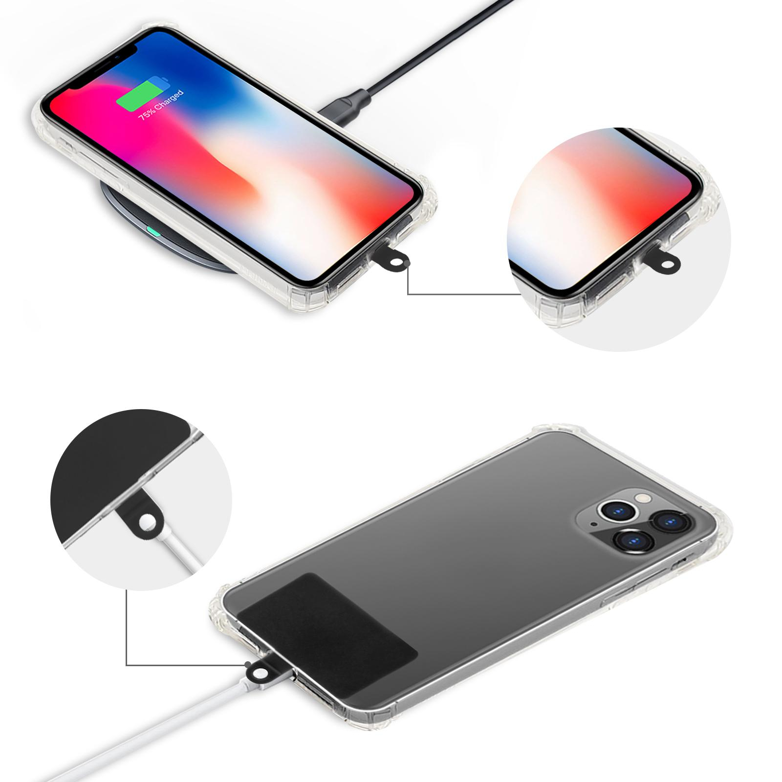 (2er Set) Universal Selbstklebende Einlagen für Necklace Umhängeband - Schwarz