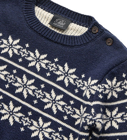 Petit by Sofie Schnoor Bluse - Strik - Dark Blue m. M?nster