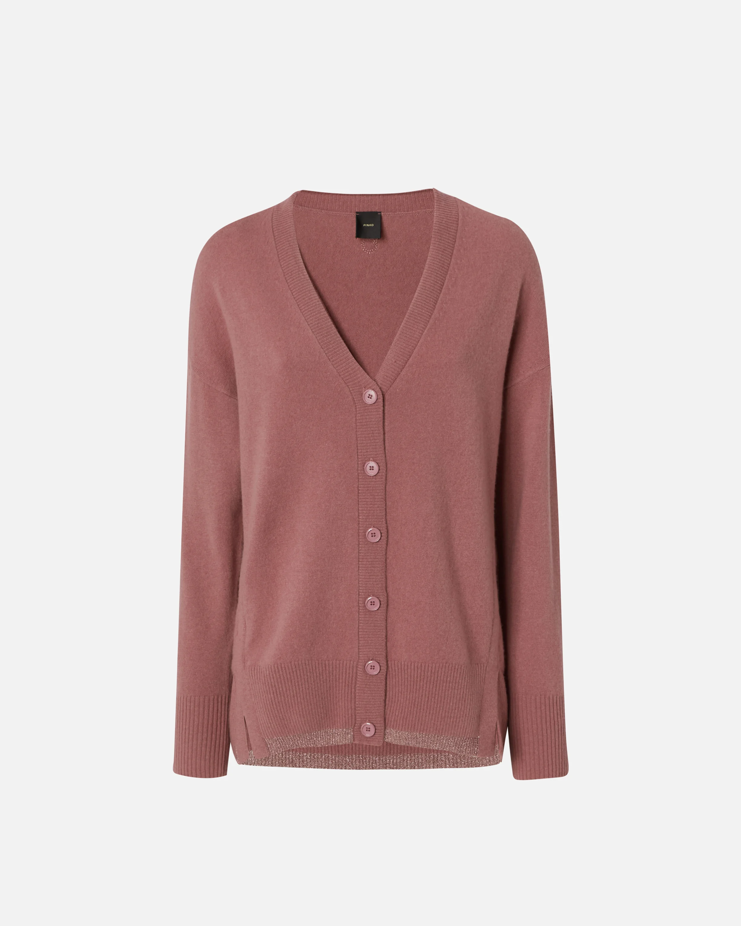 Cardigan avec bords en lurex | Rose