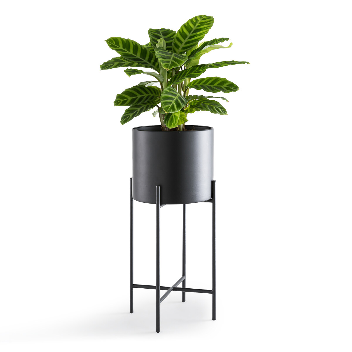 LA REDOUTE INTERIEURS<br>Vaso de metal com suporte, Ø22,7 cm, Inaya