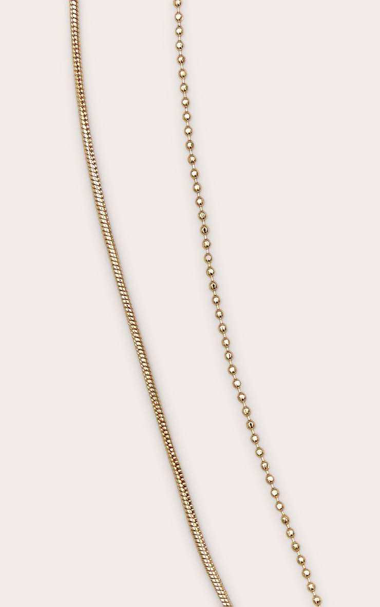 Doré Collier Délicat Double Chaîne Superposée Simple