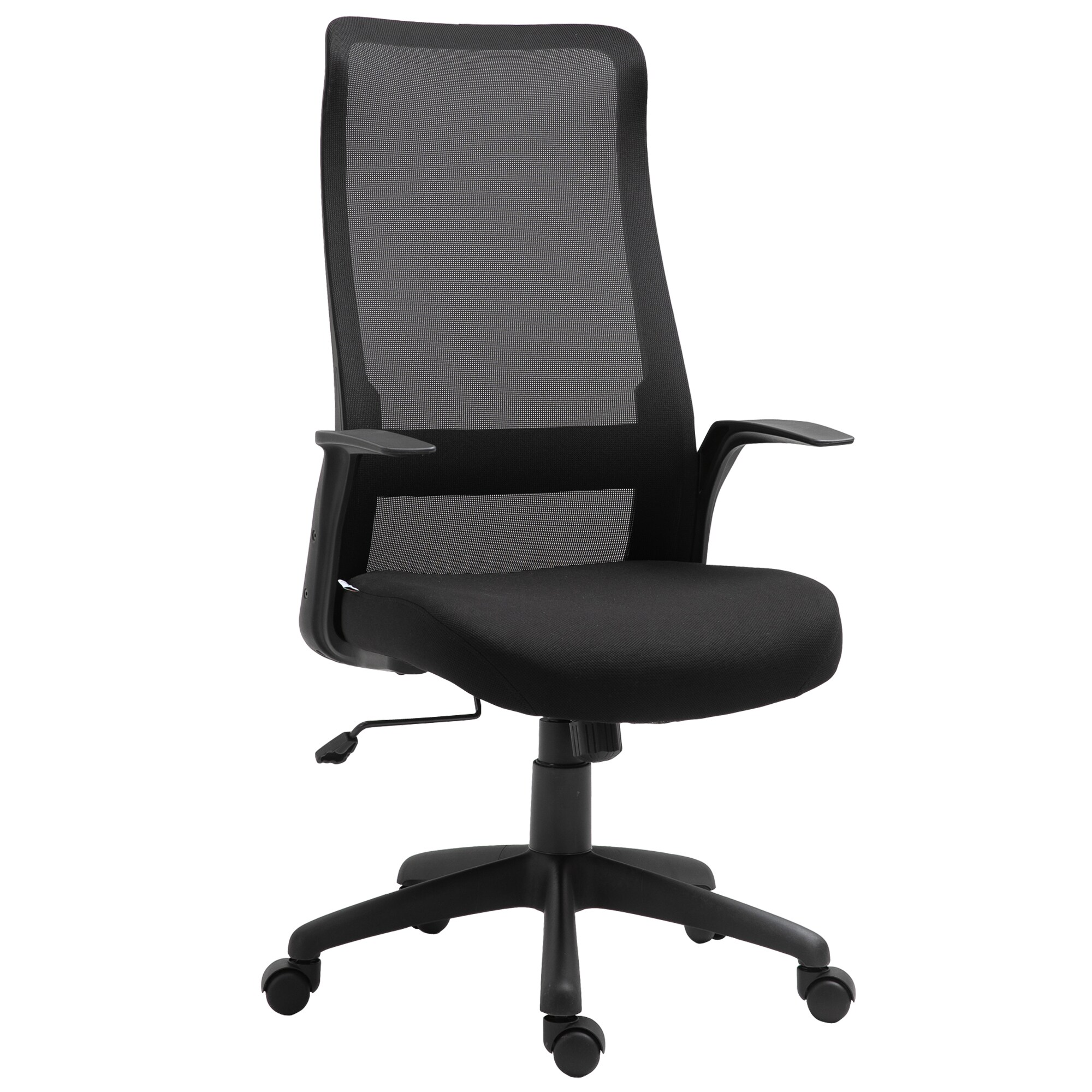 Vinsetto Bürostuhl ergonomisches liniendesign, atmungsaktiv, highend-Gas-lift Schwarz 62 x 62 x 113-122 cm (BxTxH)