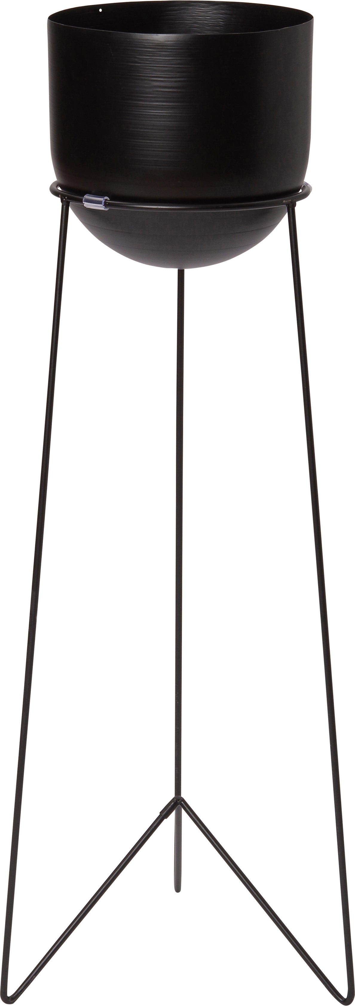 Intratuin bloempot op standaard Pien zwart D 25 H 94 cm