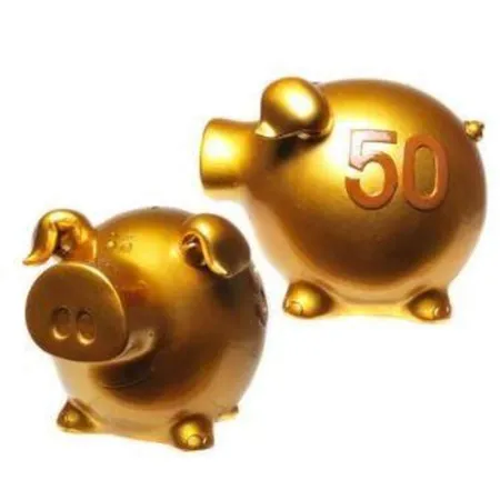 Udo Schmidt Spardose Sparschwein gold 