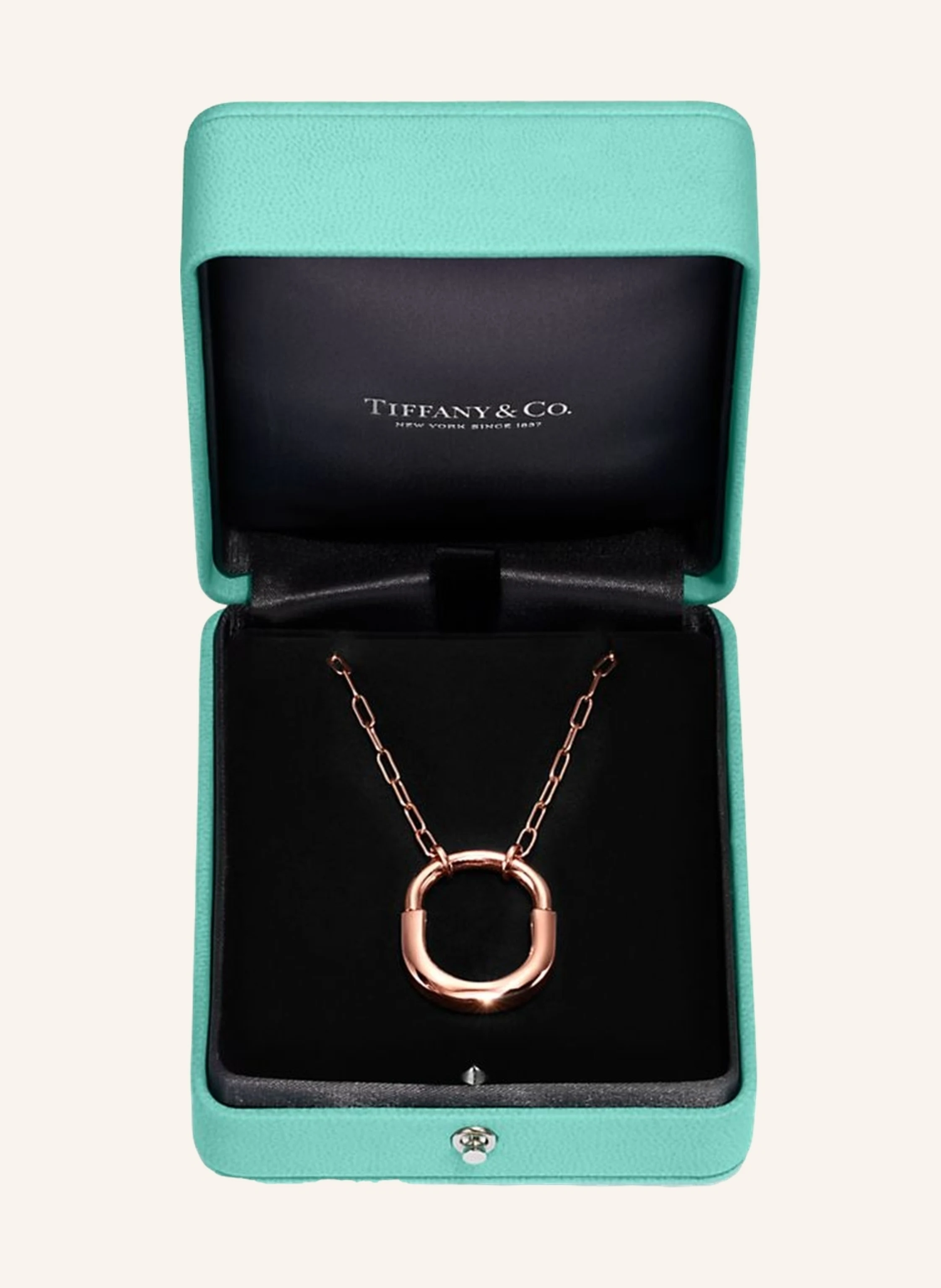 TIFFANY & Co. Tiffany Lock ANHÄNGER aus 18 Karat Roségold.