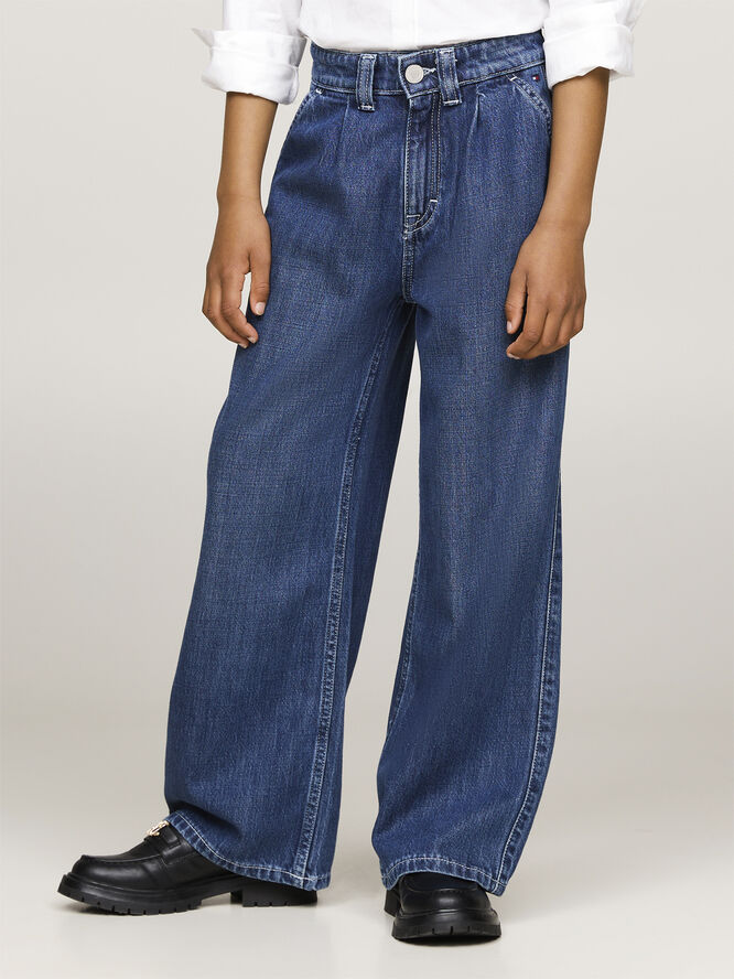 Tommy Hilfiger MABEL PLEATS MID BLUE WASH Darkusedlyocell