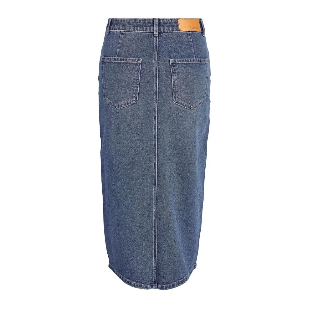 Noisy May Jupe en Jean Longue Bleu Femme Noisy May Slit Midi Skirt