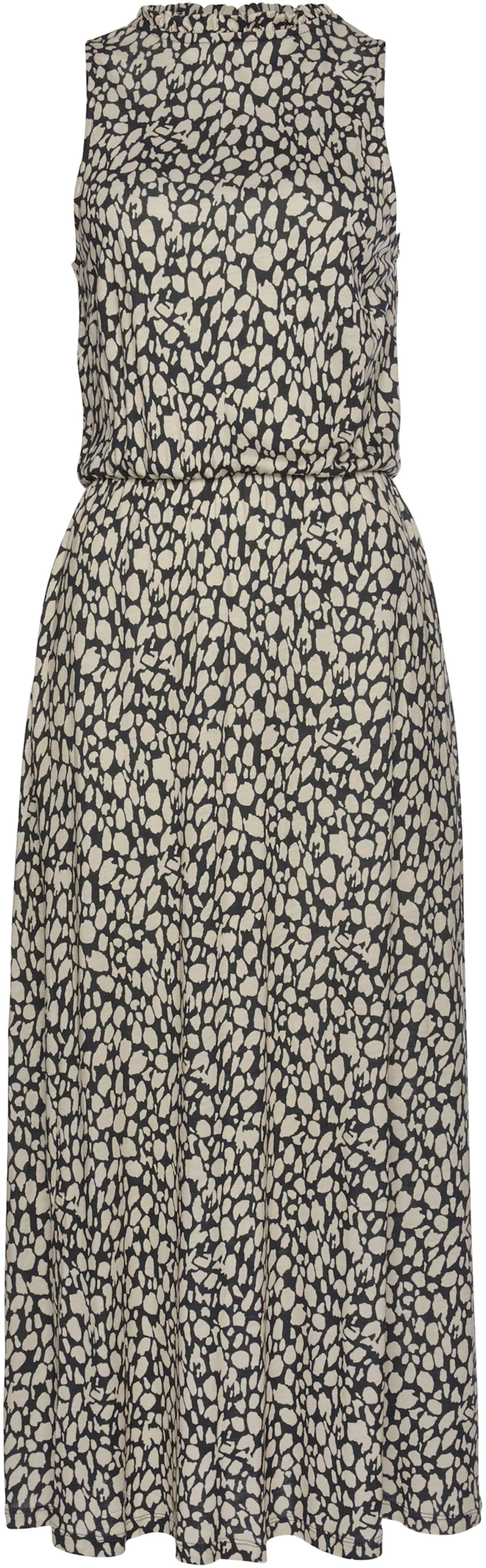 LASCANA Jerseykleid in schwarz-beige-bedruckt