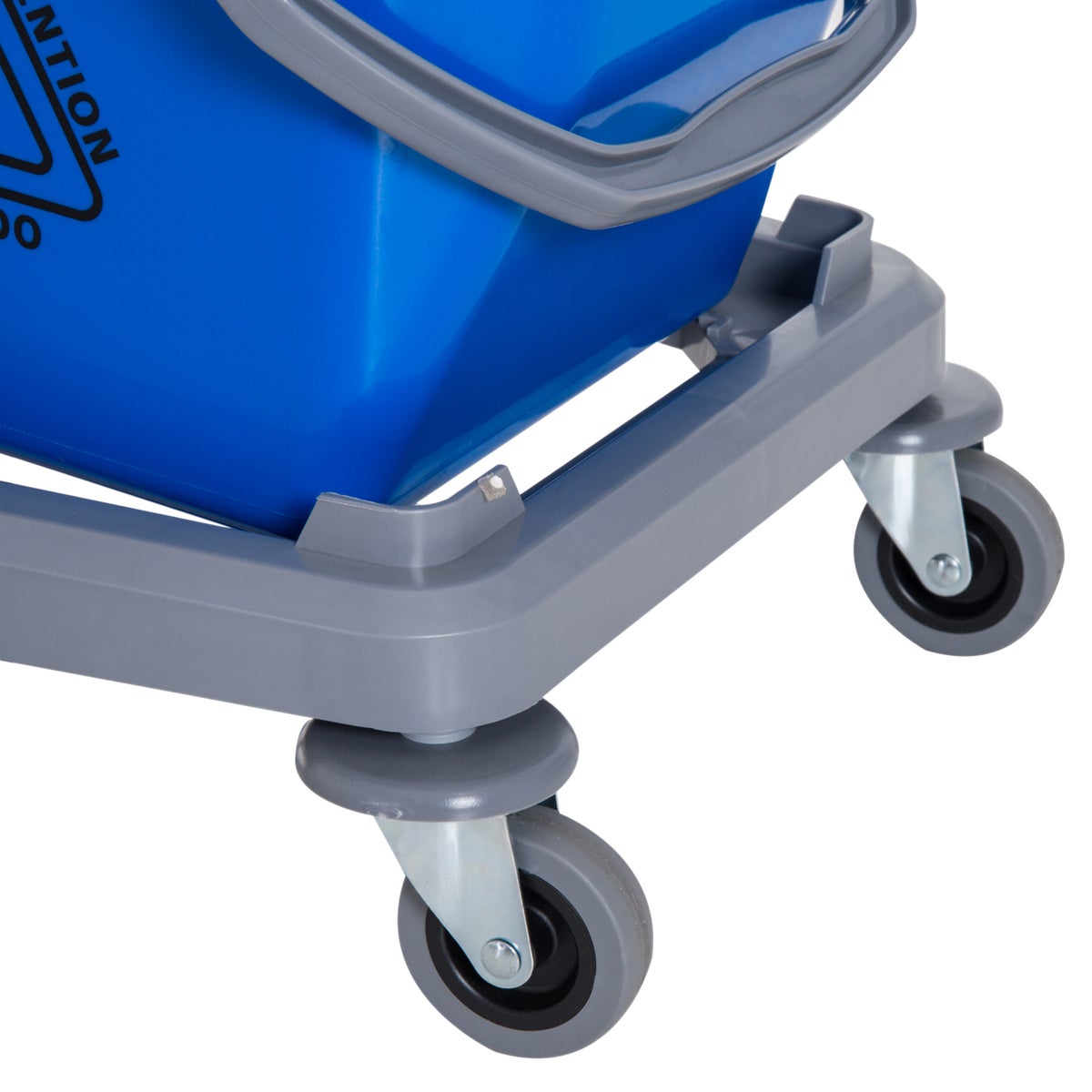 HOMCOM schoonmaakwagen, 73 × 45 × 92 cm, metaal, PP, blauw + rood