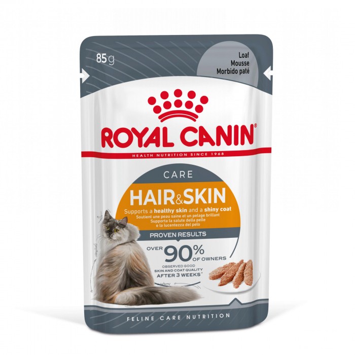 ROYAL CANIN Hair & Skin Care en Mousse – Pâtée pour chat