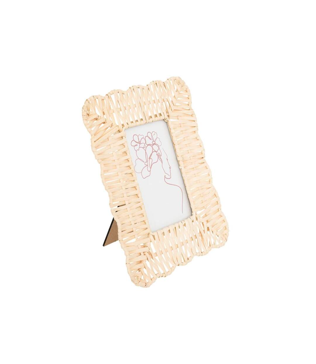 Cadre Photo en Rotin Edward 10x15cm Beige