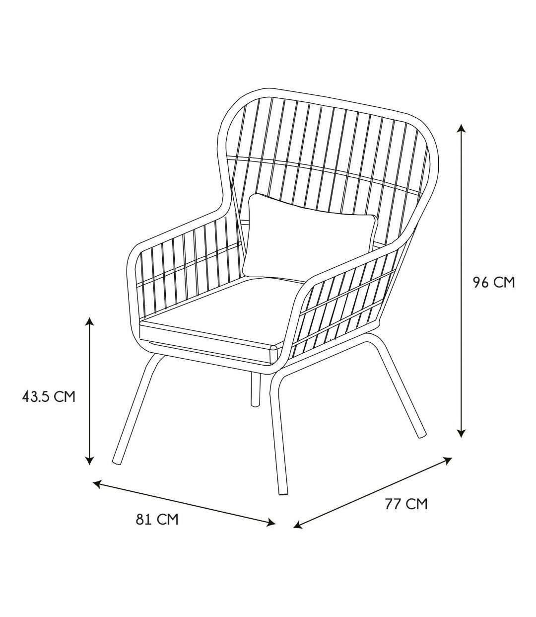 Fauteuil intérieur extérieur Elsinki