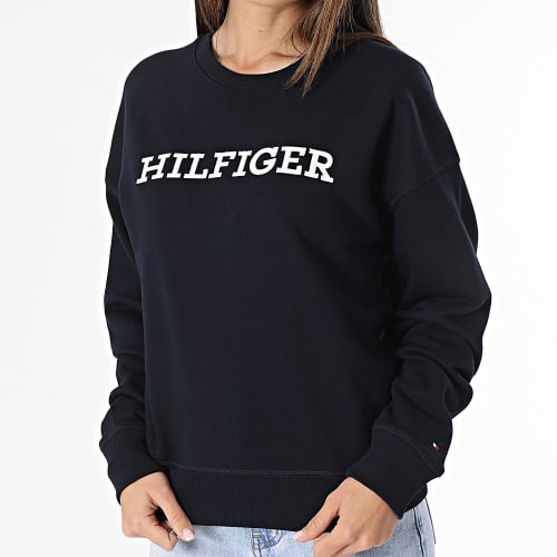Sweat Crewneck Femme Regular Monotype Embroidery 8860 Bleu Marine