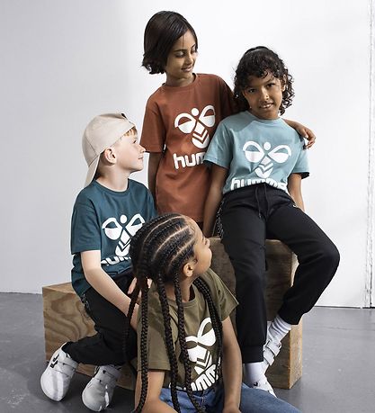 Hummel T-shirt - hmlTres - Dark Olive m. Logo