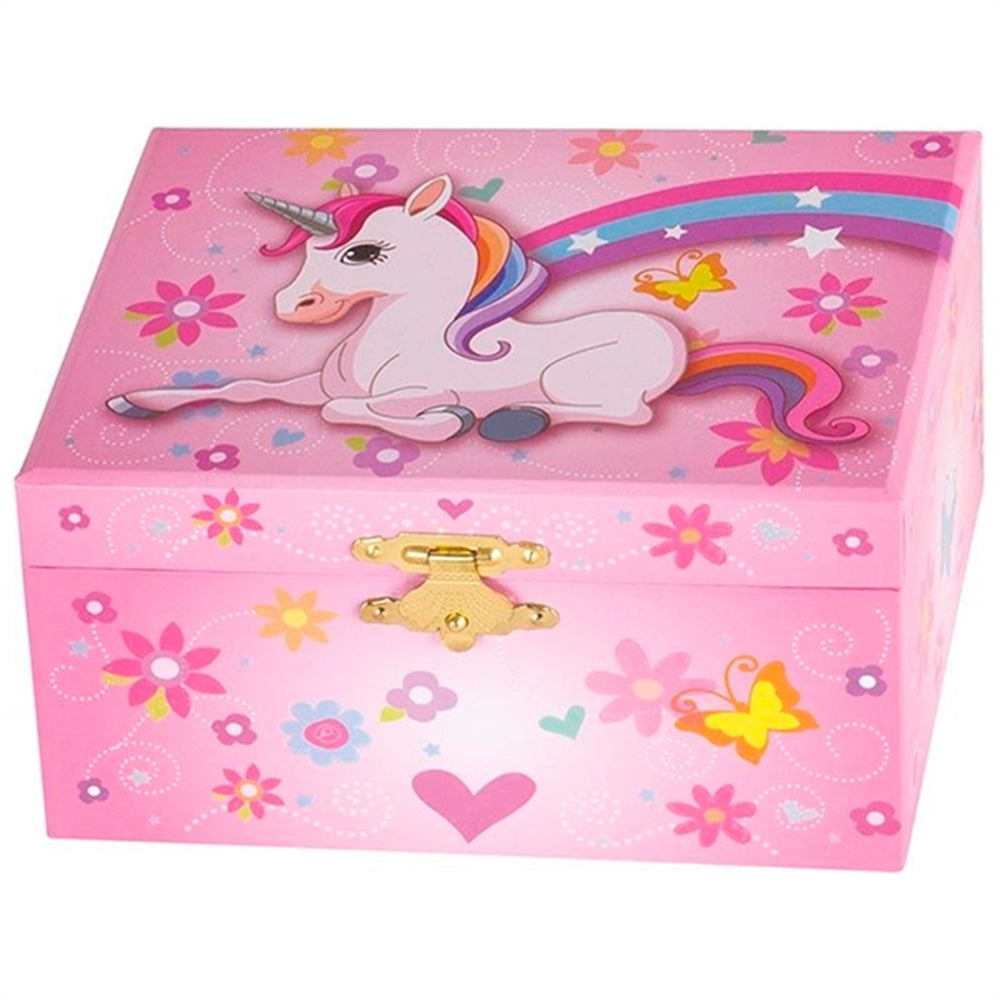 Køb Goki Smykkeskrin Med Musik - Unicorn