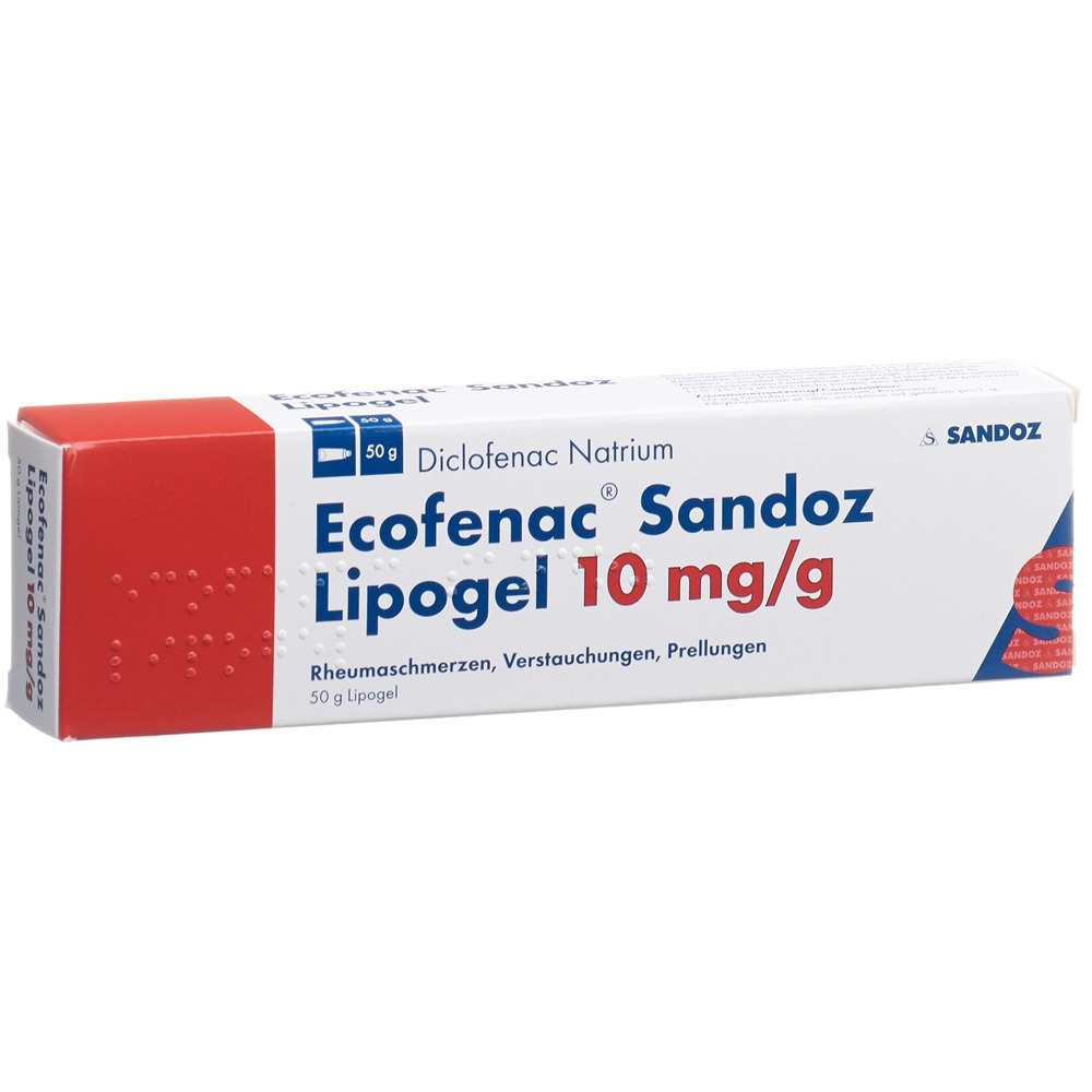 ECOFENAC Sandoz Lipogel 10 mg/g Tb 50 g