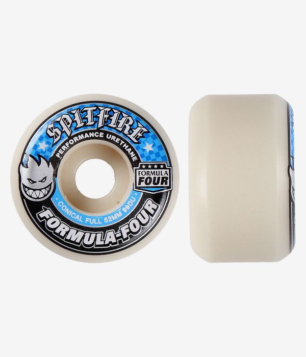 Spitfire Formula Four Conical Full Rollen (white blue) 52mm 99A 4er Pack