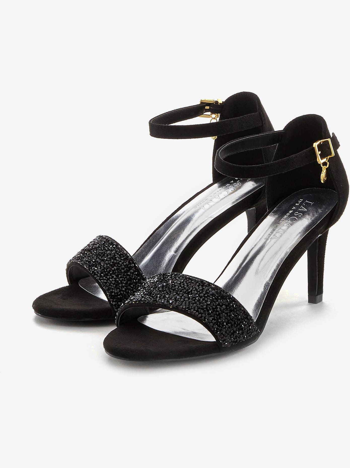 Sandales à brides petites pierres brillantes tendance