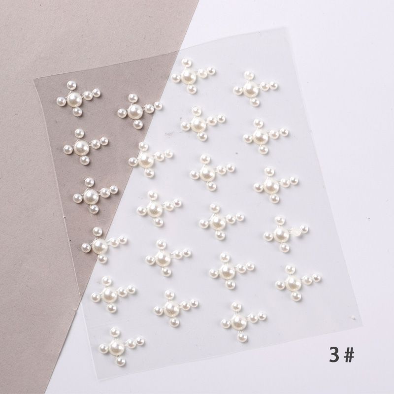 Monoe - Sticker met strass- en imitatieparels voor het gezicht