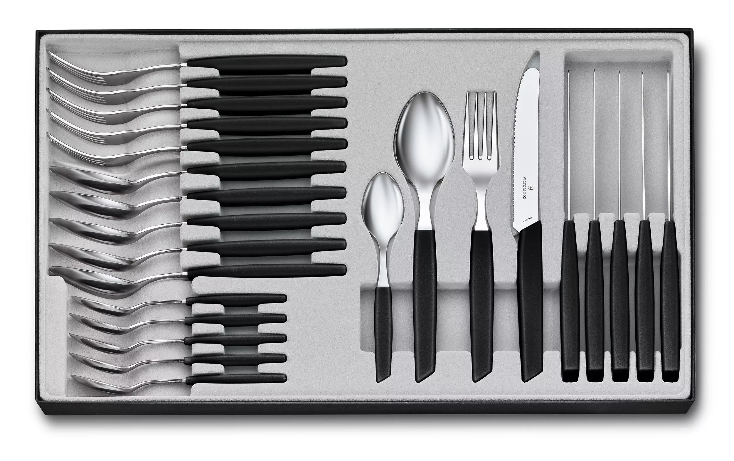 Swiss Modern Besteck, 24-teilig-schwarz