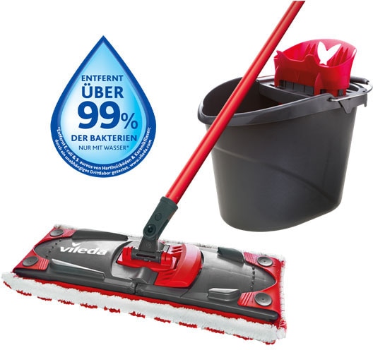 Vileda Bodenwischer-Set »Ultramax 2in1« (3-teiliger Stiel, Mikrofaser-Bezug, Ultramax Eimer)