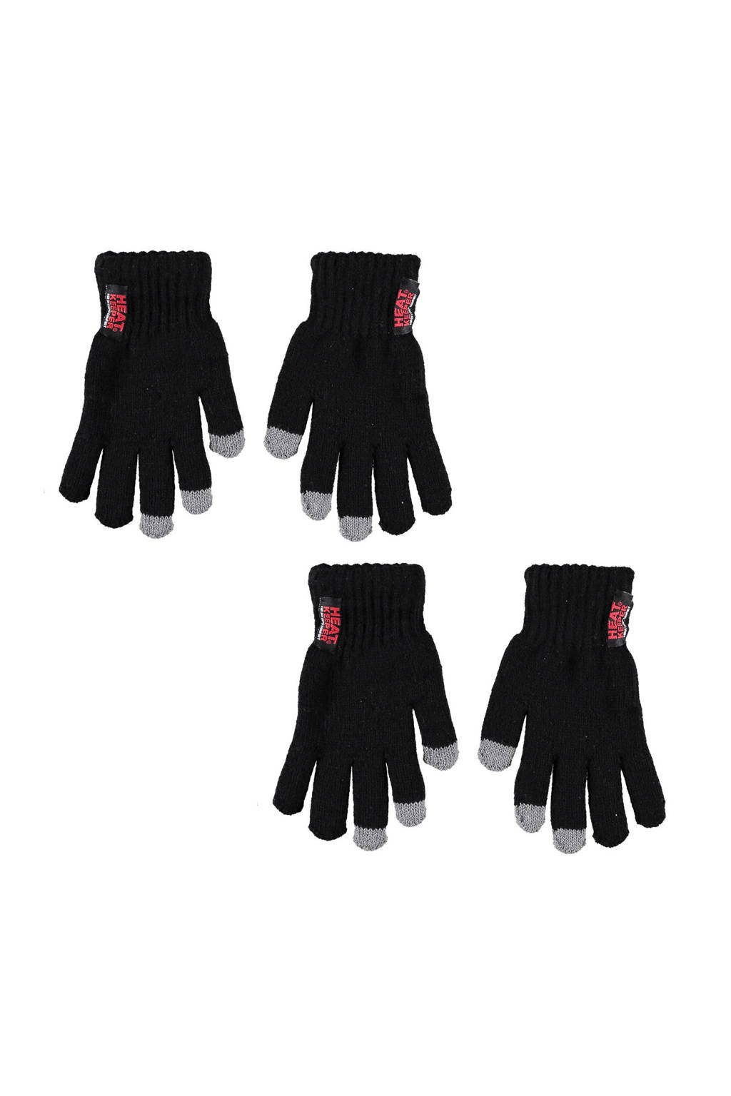 Heatkeeper thermo handschoenen - set van 2 zwart