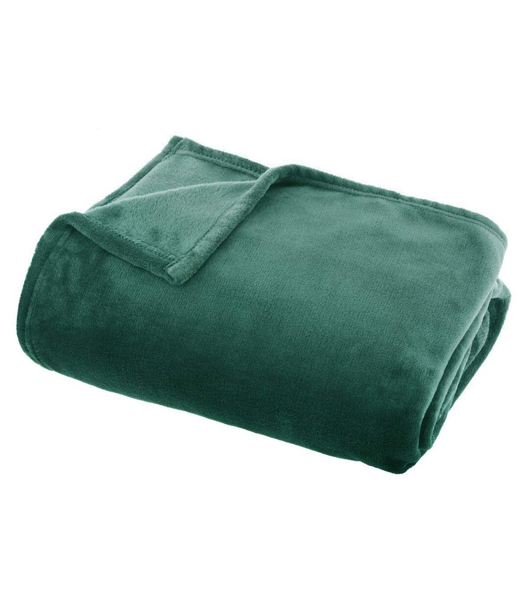 Grand plaid en Flanelle uni - 180x130 cm - Vert