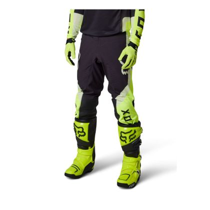 Pantalon cross Fox FLEXAIR EFEKT 2024 - Jaune / Noir