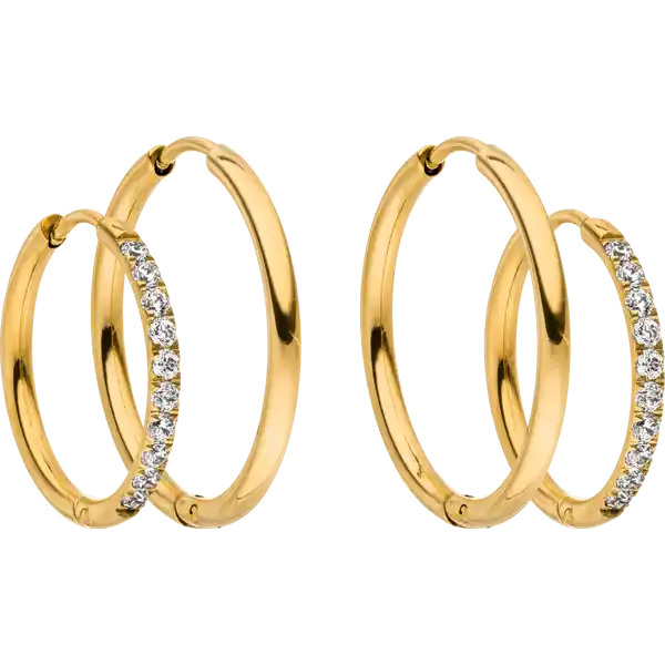 Lovely Glitter Ohrringe Set gold