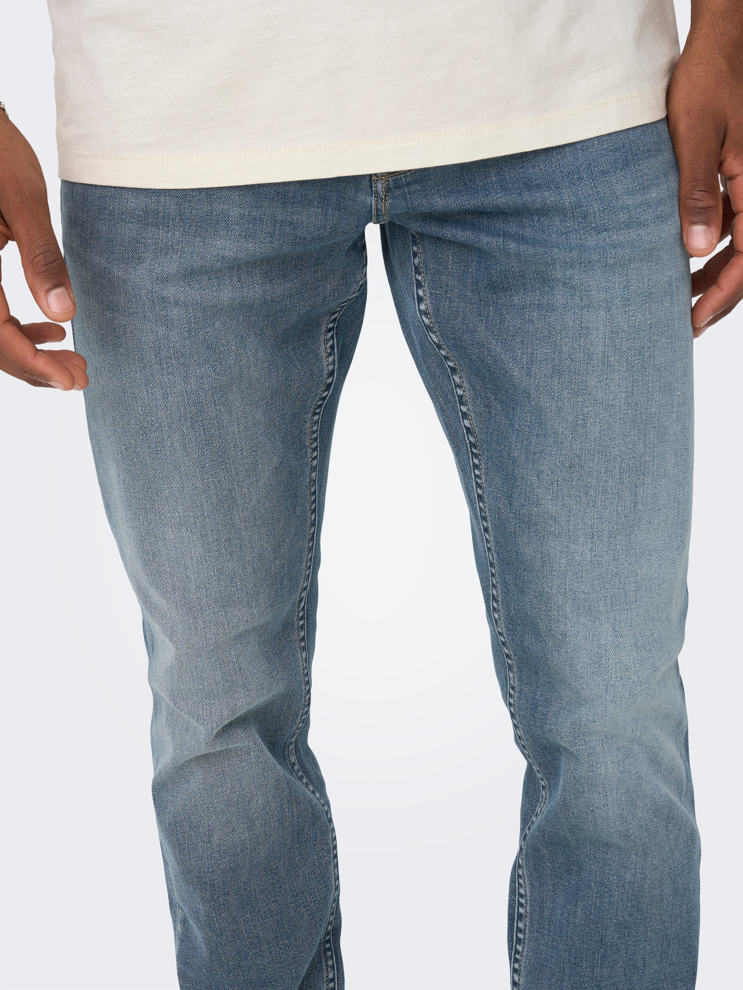 ONLY & SONS Slim-fit-Jeans »OS ONSLOOM SLIM BLUE GREY 40«, mit Destroyed Effekt