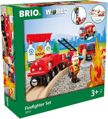 BRIO World 33815 Togsett med Brannmannstema