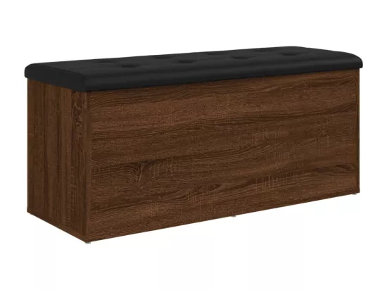 Banc de rangement chêne marron 102x42x45 cm bois d'ingénierie