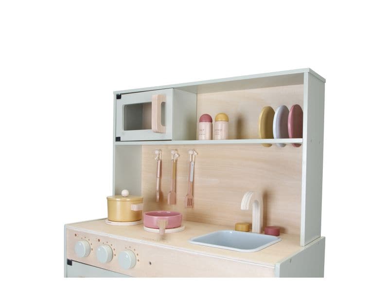 Little Dutch Kinderspielküche Mint Spielküche aus Holz für Kinder mit Küchenzubehör
