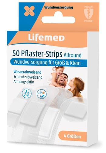 Lifemed Pflaster-Strips halbtransparent \