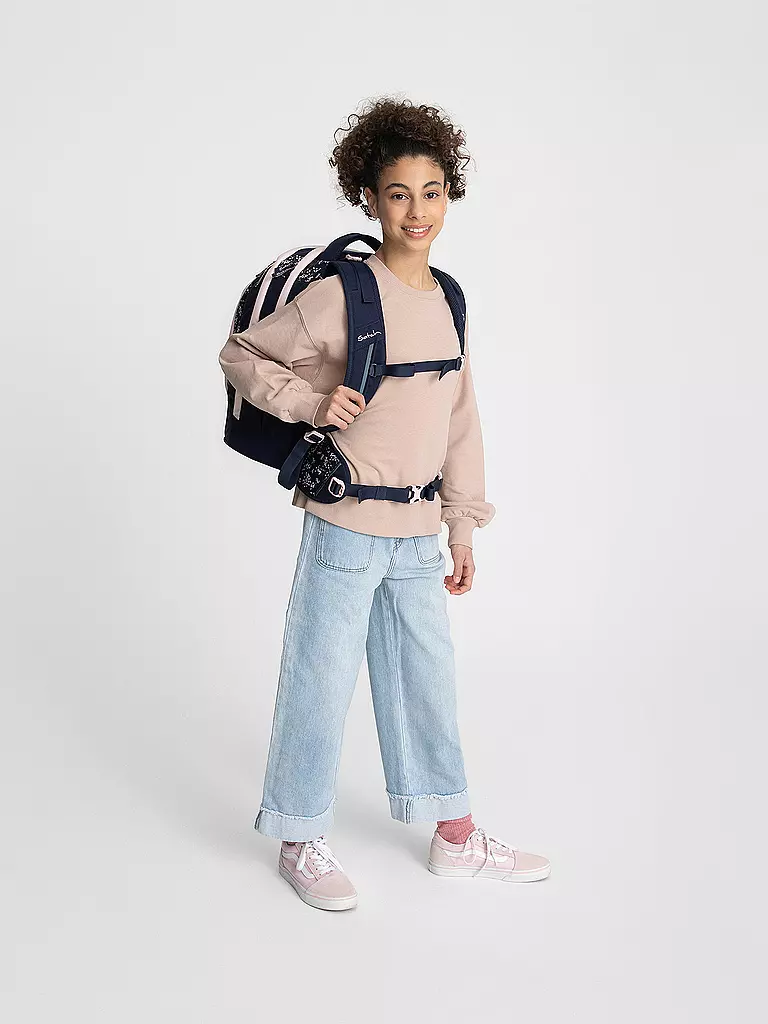 SATCH Schulrucksack Pack - Bloomy Breeze dunkelblau
