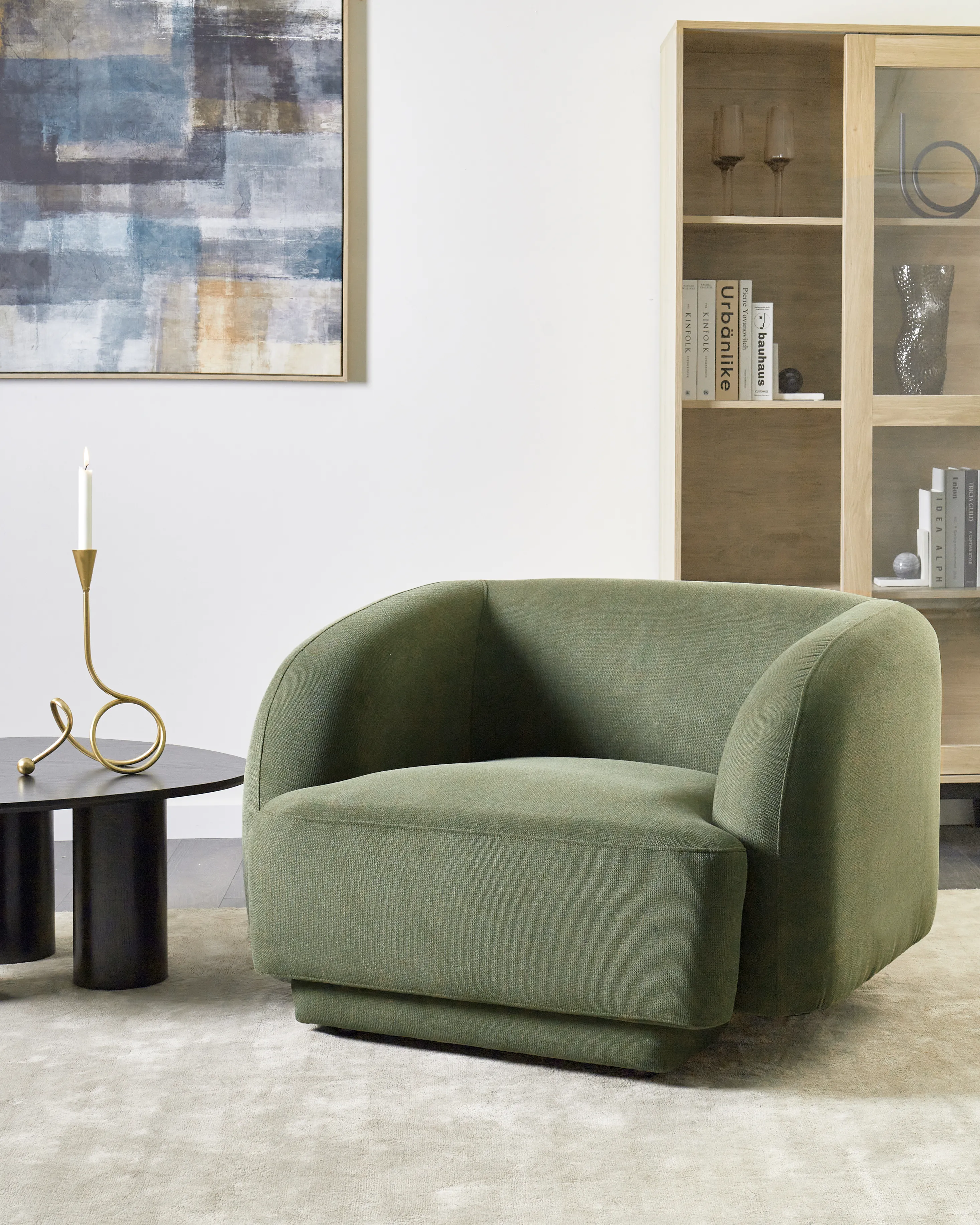 Fauteuil SKJANES Stof Groen