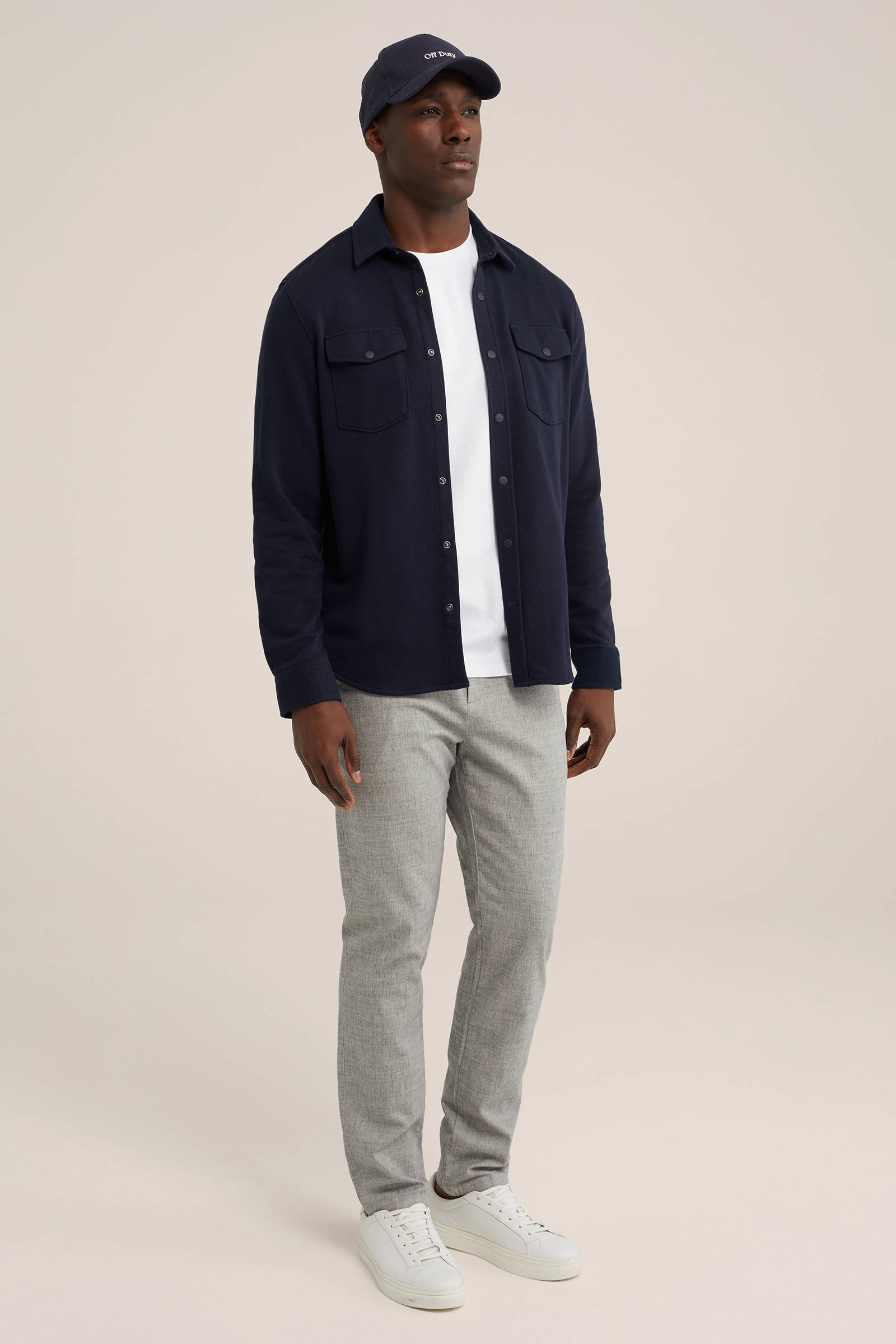 WE Fashion regular fit overshirt heavy blue