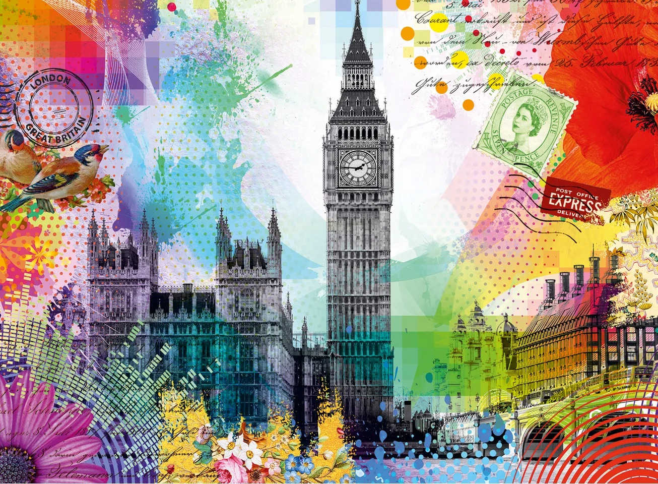 Ravensburger - Puslespil London Postcard 500 brikker
