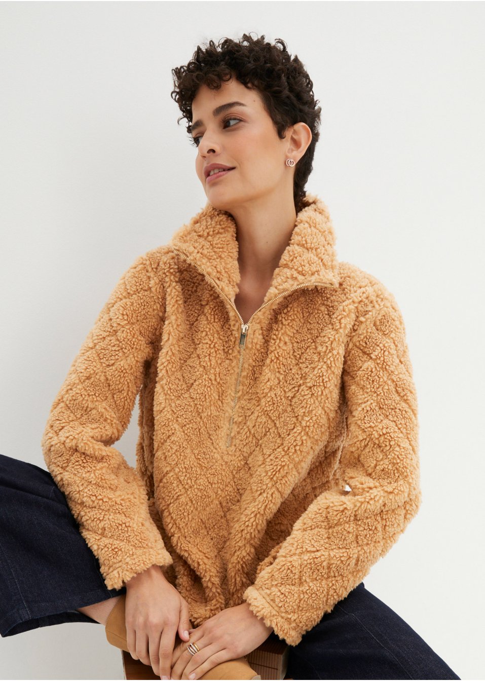 Pull en maille peluche