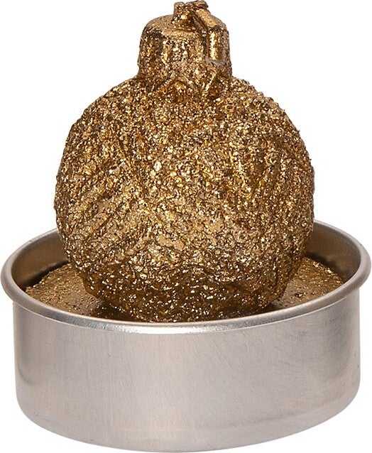 Intratuin kaars Kerstbal brons D 3,5 H 5 cm 6 stuks