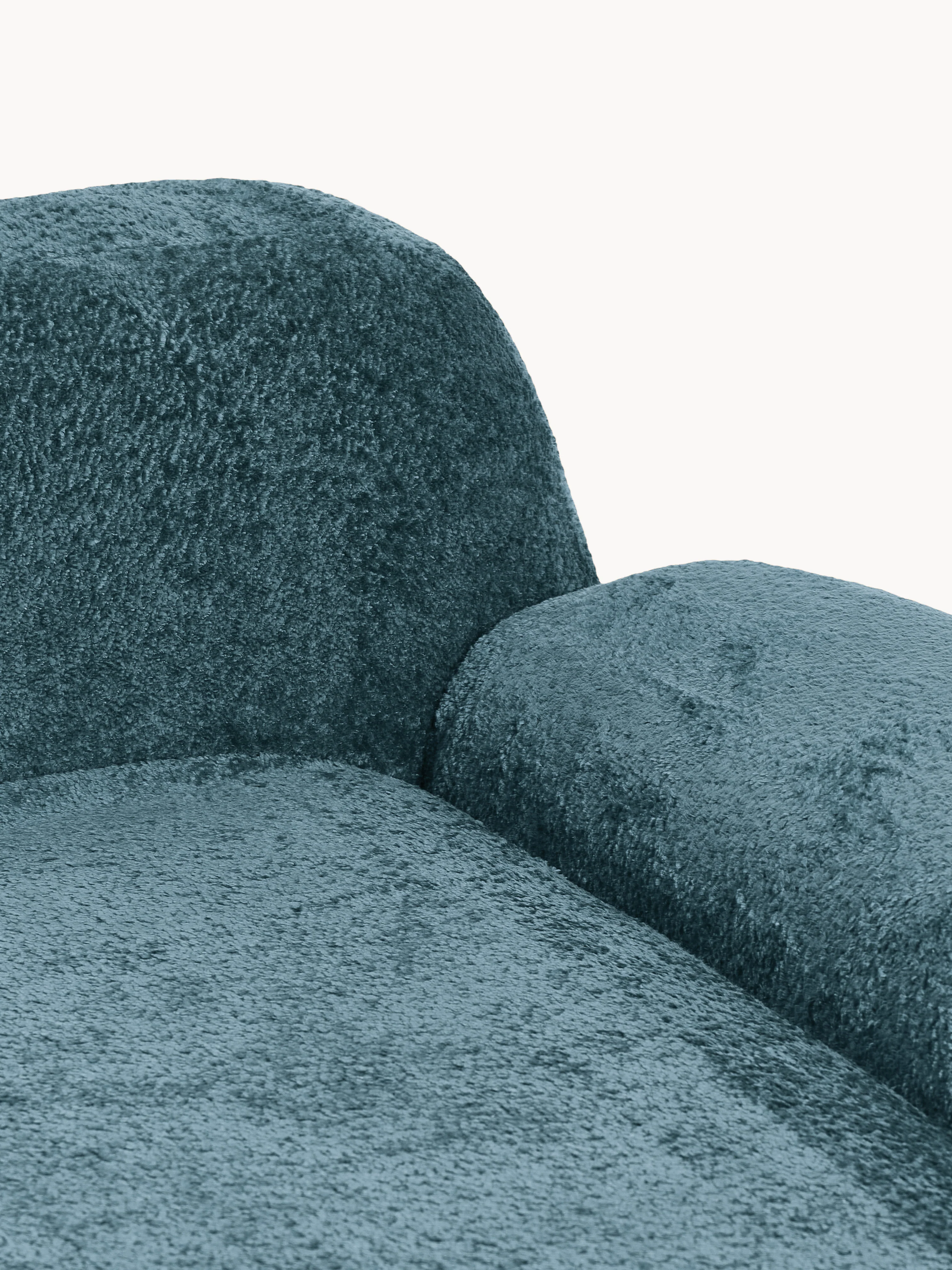 Teddy bouclé chaise-hoekmodule Wolke