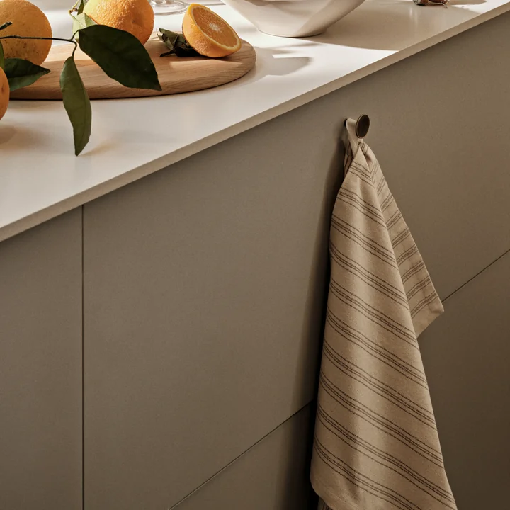 Broste Copenhagen - Karl Geschirrtuch 50 x 70 cm, schwarz / natur (2er-Set)