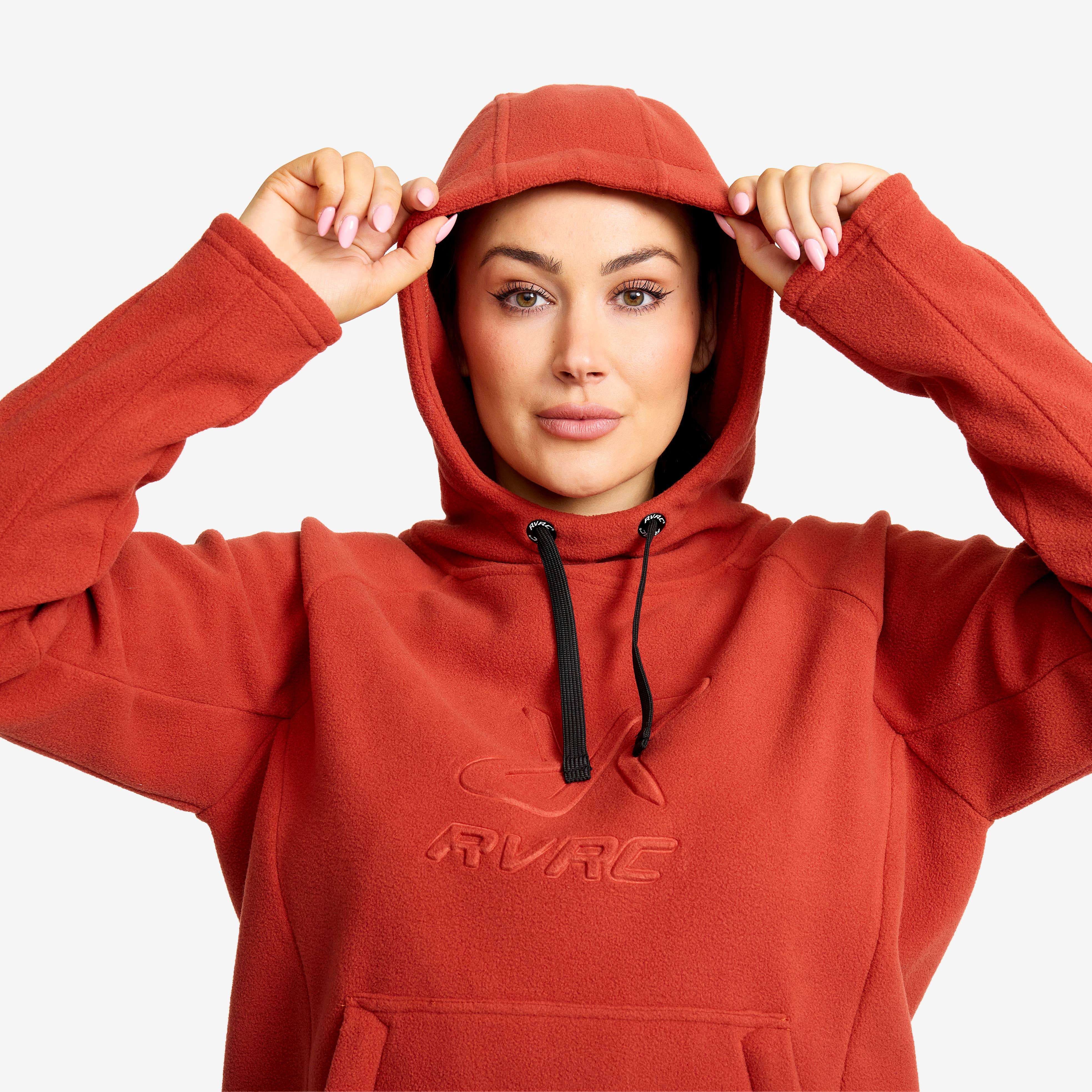 Polar Fleece Hoodie  Dame Cinnabar