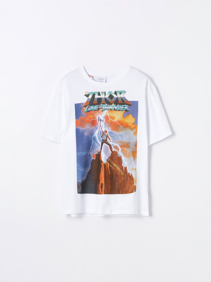 Camiseta Marvel Thor com estampa maxi - Branca